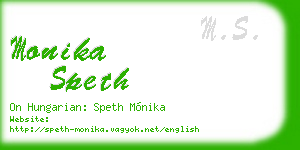 monika speth business card